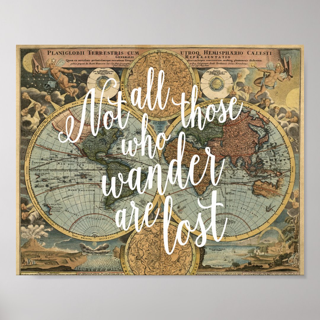 Not All Those Who Wander Are Lost Quote Print Zazzle 