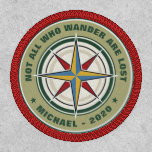 Not All Who Wander Are Lost Adventure Compass Patch at Zazzle