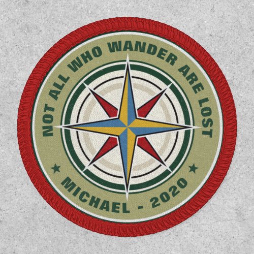 Not All Who Wander Are Lost Adventure Compass Patch