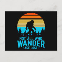 Not All Who Wander are Lost | Bigfoot Retro Design