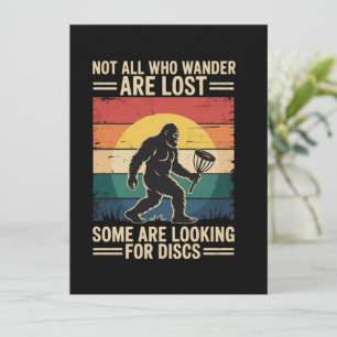 Not All Who Wander Are Lost Funny Disc Golf Disc  Invitation