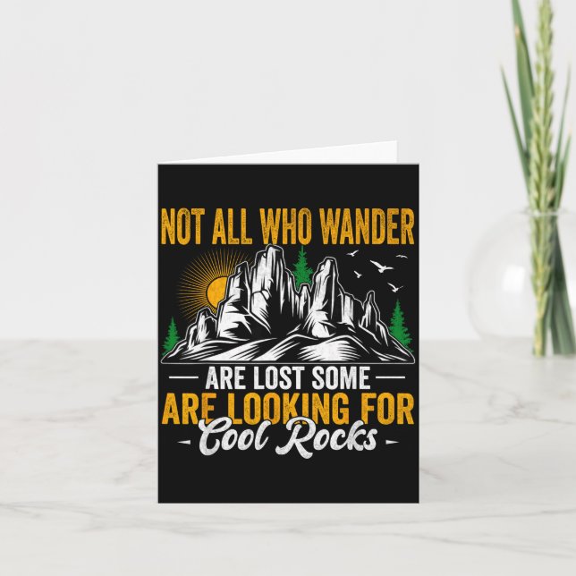 Not All Who Wander Are Lost Funny Outdoor Hiking T Card (Front)
