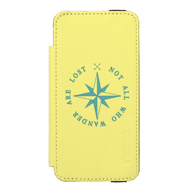 Not All Who Wander Are Lost Incipio iPhone Wallet Case (Folio Front)