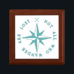 Not All Who Wander Are Lost Jewelry Box<br><div class="desc">Nautical symbol Compass rose vector Adventure travel concept Inspiration quote,  motivational words,  encouraging phrase,  positive thinking Vacation logo Poster,  greeting card,  wall decal,  t shirt print  | Bigstock® - All Rights Reserved.</div>