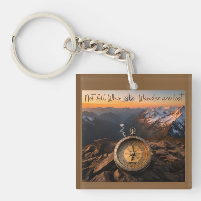 Not All Who Wander Are Lost Keychain (Front)