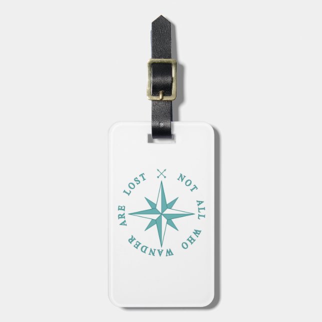 Not All Who Wander Are Lost Luggage Tag (Front Vertical)