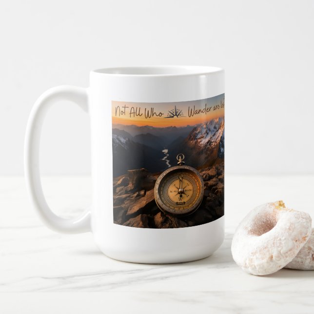 Not All Who Wander Are Lost Mug (With Donut)