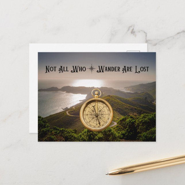Not All Who Wander Are Lost Postcard (Front/Back In Situ)