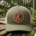 Not All Who Wander Are Lost Vintage Globe Leather Patch Hat<br><div class="desc">Wear your love for the world on your sleeve—or rather, your head—with this vintage-inspired globe design that speaks to the heart of every true explorer. Perfect for the jet-setter planning her next international getaway, the student heading off on a study abroad adventure, or the road-tripper who believes the best routes...</div>