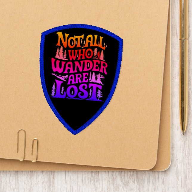 Not All Who Wander Design Patch (On Folder)
