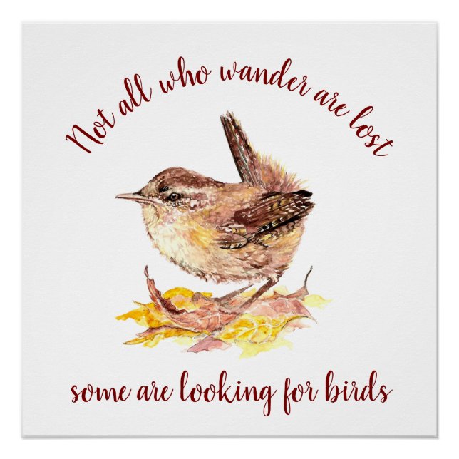 Not all Who Wander Lost - Some looking for Birds Poster (Front)