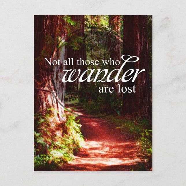 Not All Who Wander Postcard (Front)