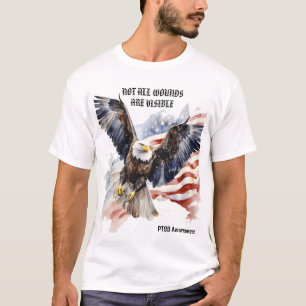 NOT ALL WOUNDS ARE VISIBLE. PTSD AWARENESS. T-Shirt