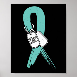 Not all wounds are visible PTSD Awareness Teal Poster