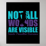 Not All Wounds Are Visible Suicide Prevention Awar Poster