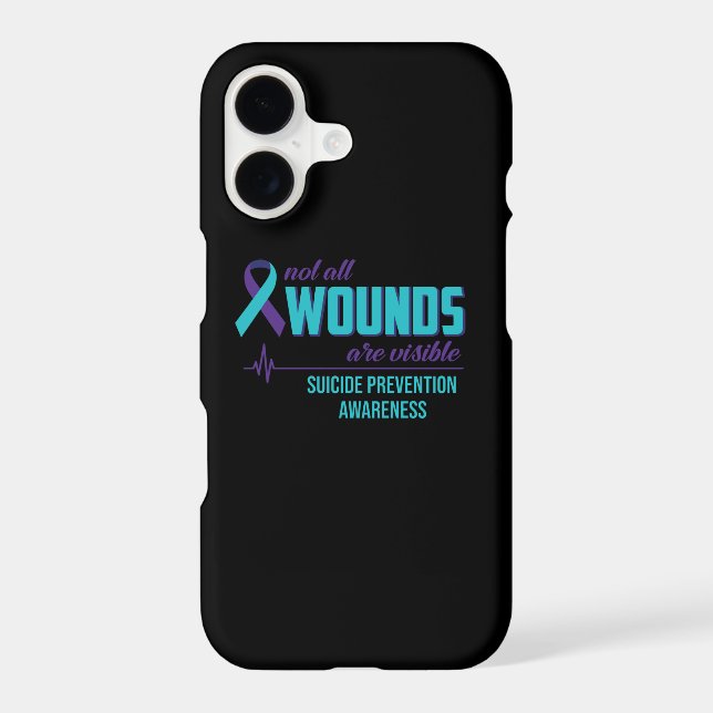 Not All Wounds Are Visible Suicide Prevention iPhone Case (Back)