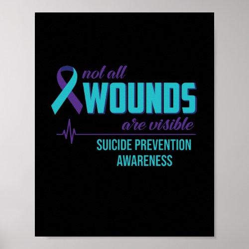 Not All Wounds Are Visible Suicide Prevention Poster
