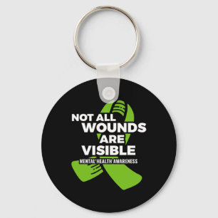 Not All Wounds Visible Mental Health Awareness Psy Keychain