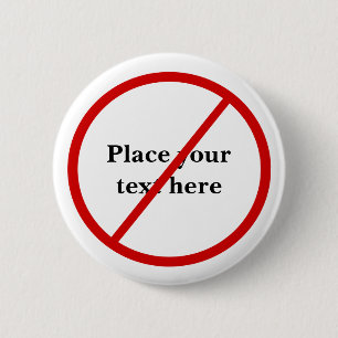 Not Allowed Pinback Button