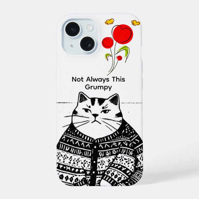 Not Always Grumpy Cat Phone Case (Back)