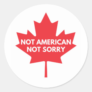 Not American, Not Sorry Classic Round Sticker