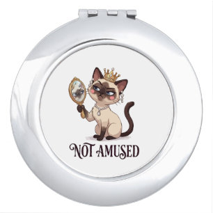 Not Amused Regal Siamese Cat Compact Mirror