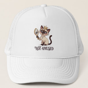 Not Amused Regal Siamese Cat Trucker Hat