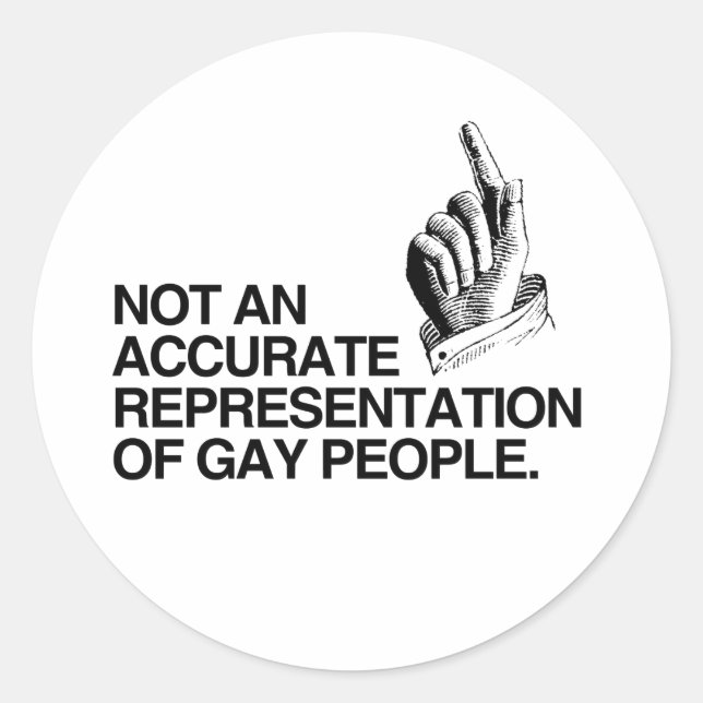 NOT AN ACCURATE REPRESENTATION CLASSIC ROUND STICKER (Front)