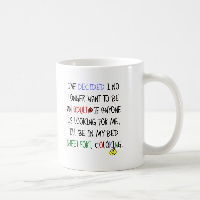 Not an Adult Funny Mug (Right)