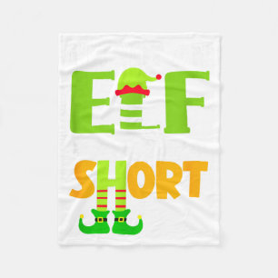 Not an Elf Short Funny Christmas Small People Fleece Blanket