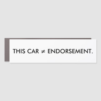 Not An Endorsement - EV/Car Bumper Magnet
