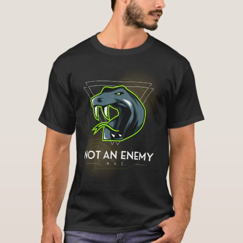 Not An Enemy Snake Head Graphic T_Shirt