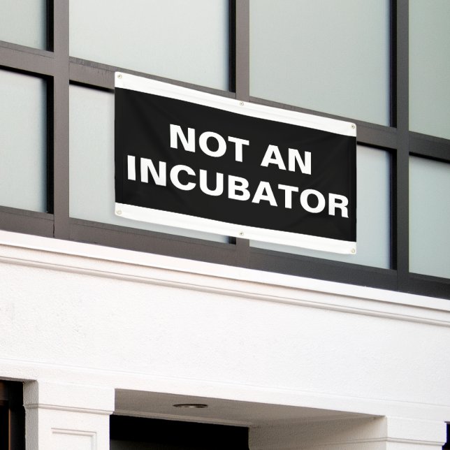 Not an incubator women are people banner (Outside Building)