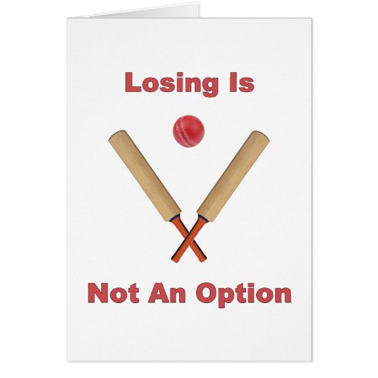 Not An Option Cricket Cards (Front)