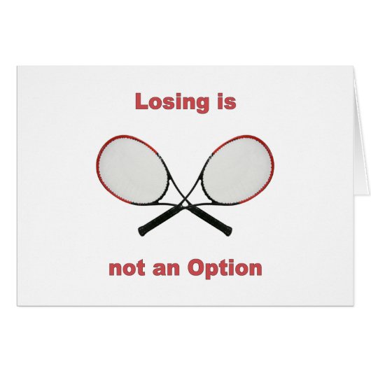 Not an Option Tennis Cards (Front Horizontal)
