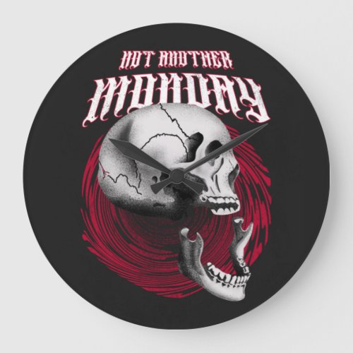 Not Another Monday Screaming Skull Clock