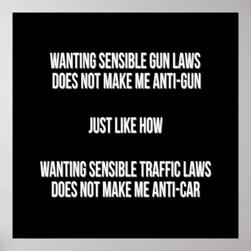 Not Anti_Gun Just Pro Control Poster