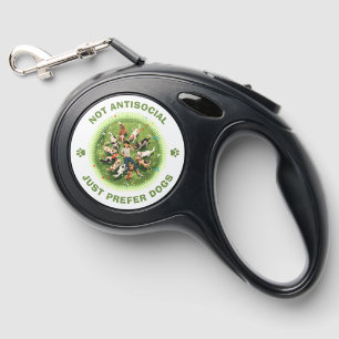 Not Antisocial - Just Prefer Dogs - Dog Person Car Retractable Pet Leash