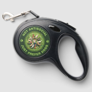 Not Antisocial - Just Prefer Dogs - Dog Person Retractable Pet Leash