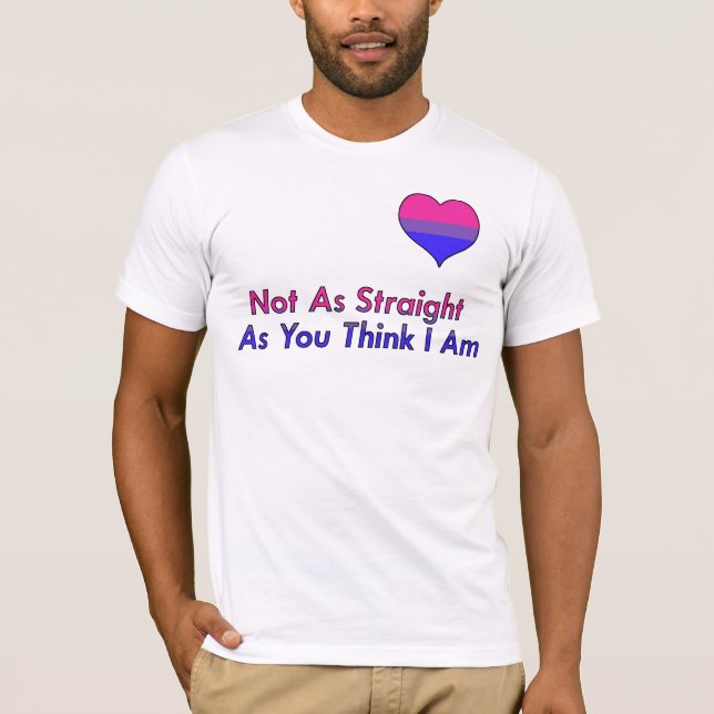 "Not As Straight" Bisexual/Biromantic Shirt (Front)