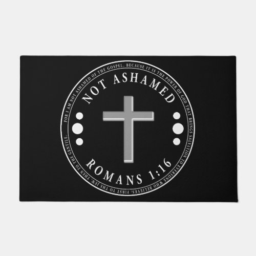 Not Ashamed of the Gospel Christian Verse Doormat