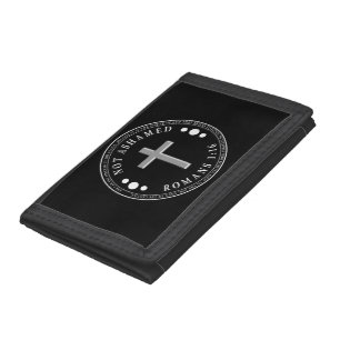 Not Ashamed of the Gospel Christian Verse Tri-fold Wallet