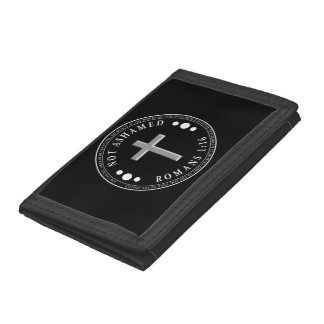 Not Ashamed of the Gospel Christian Verse Trifold Wallet