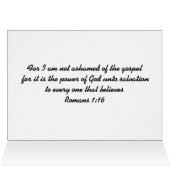 Not Ashamed! Romans 1:16 (with Cross) Cards (Inside Horizontal (Top))