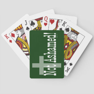 Not Ashamed! Romans 1:16 (with Cross) Poker Cards
