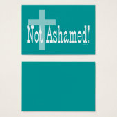 Not Ashamed! Romans 1:16 (with Cross) Tract Cards/ (Front & Back)