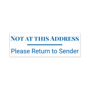 Not at this Address Please Return to Sender Self-inking Stamp