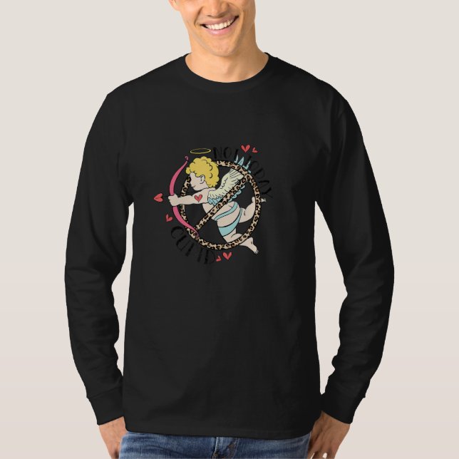 Not aToday Cupid Leopard Sign Graphic Preppy Cute  T-Shirt (Front)