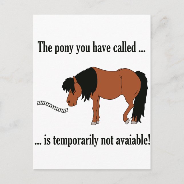 Not available! postcard (Front)