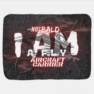 Not bald, military, army baby blanket